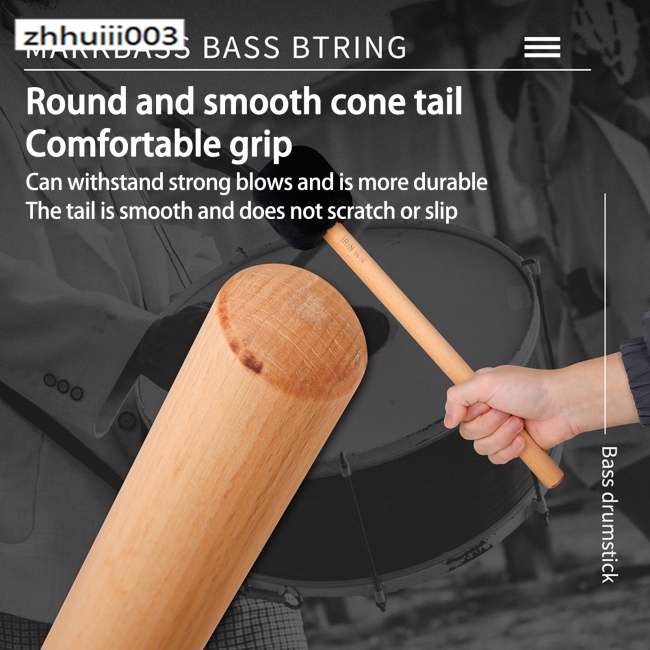 Dùi Trống Bass Bằng Lông Nhung Dành Cho Nhạc Cụ Snare Lớn Zhiyui IRIN