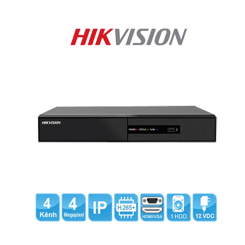 Đầu ghi hình camera IP 4 kênh HIKVISION DS-7104NI-Q1/4P/M Hỗ trợ 4 cổng PoE chuẩn -Hàng Chính Hãng