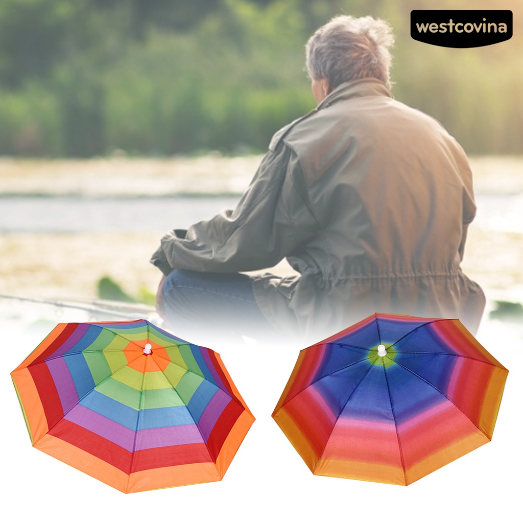 [COD]☁Mũ Dù Rộng Vành Bằng Nylon Chống Nước Màu Sáng