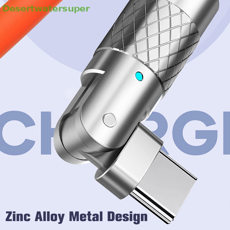 Cáp Sạc Nhanh Type C 120W 6A 180 Độ Bằng Silicone° Dây Cáp Xoay Được Có Thể Xoay Được Tiện Dụng