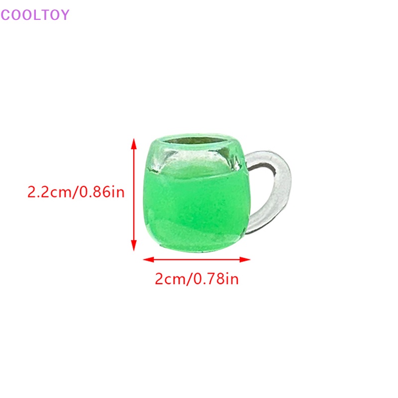 Cooltoy Set 5 Ly Thủy Tinh Mini Màu Dạ Quang Trang Trí Tiểu Cảnh / Nhà Búp Bê