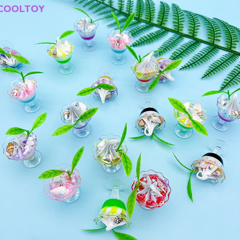 1 Đồ trang trí Ly Kem Mini Phát Quang Dùng Để Trang Trí Xe Hơi