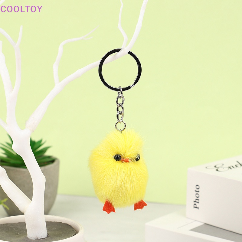 1 Móc Khóa Gà Lông Mềm Mại Thời Trang Cho Nữ