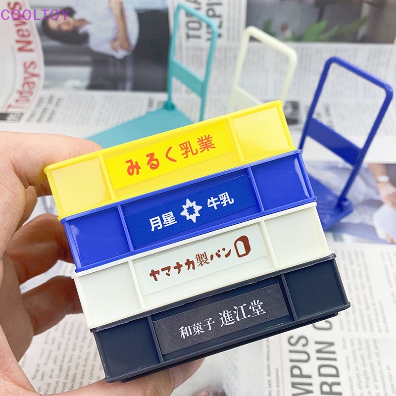 Mô Hình Xe Đẩy Mua Sắm Mini Tỉ Lệ 1 / 12 Trang Trí Nhà Búp Bê