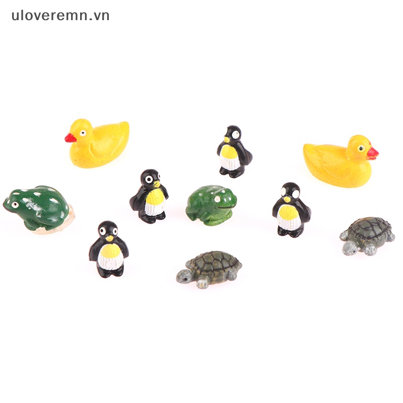 Set 10 Tượng Rùa Mini Bằng Nhựa Dễ Thương Dùng Để Trang Trí