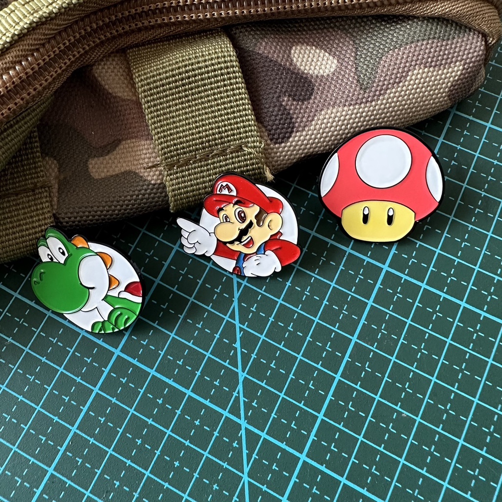 NINTENDO Miếng Dán 3D Hình Mario Bằng Hợp Kim Dùng Trang Trí Balo / Huy Hiệu / Băng Cánh Tay / Áo Khoác / Quần Jean