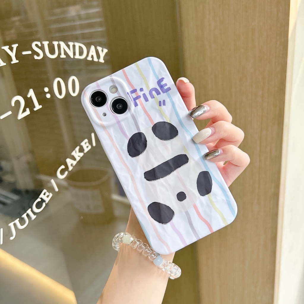 Ốp Điện Thoại PC Cứng Chống Sốc In Hình Gấu Trúc Hoạt Hình Cho iPhone 13 12 11 14 Pro Max