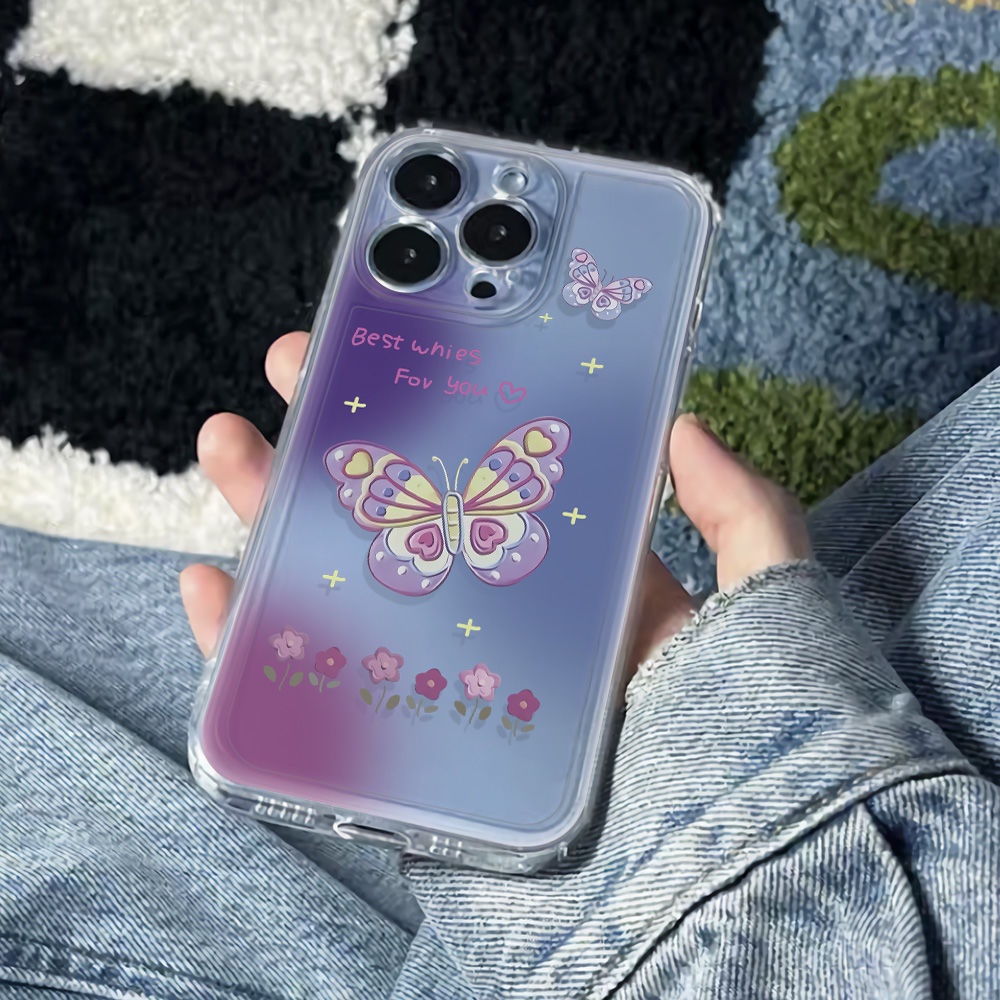 ✅Ốp Điện Thoại Dẻo Họa Tiết Bươm Bướm Đơn Giản Thời Trang Chống Sốc Cho Iphone11 78 max13iPhone12 6In14Pro 5FC4 11