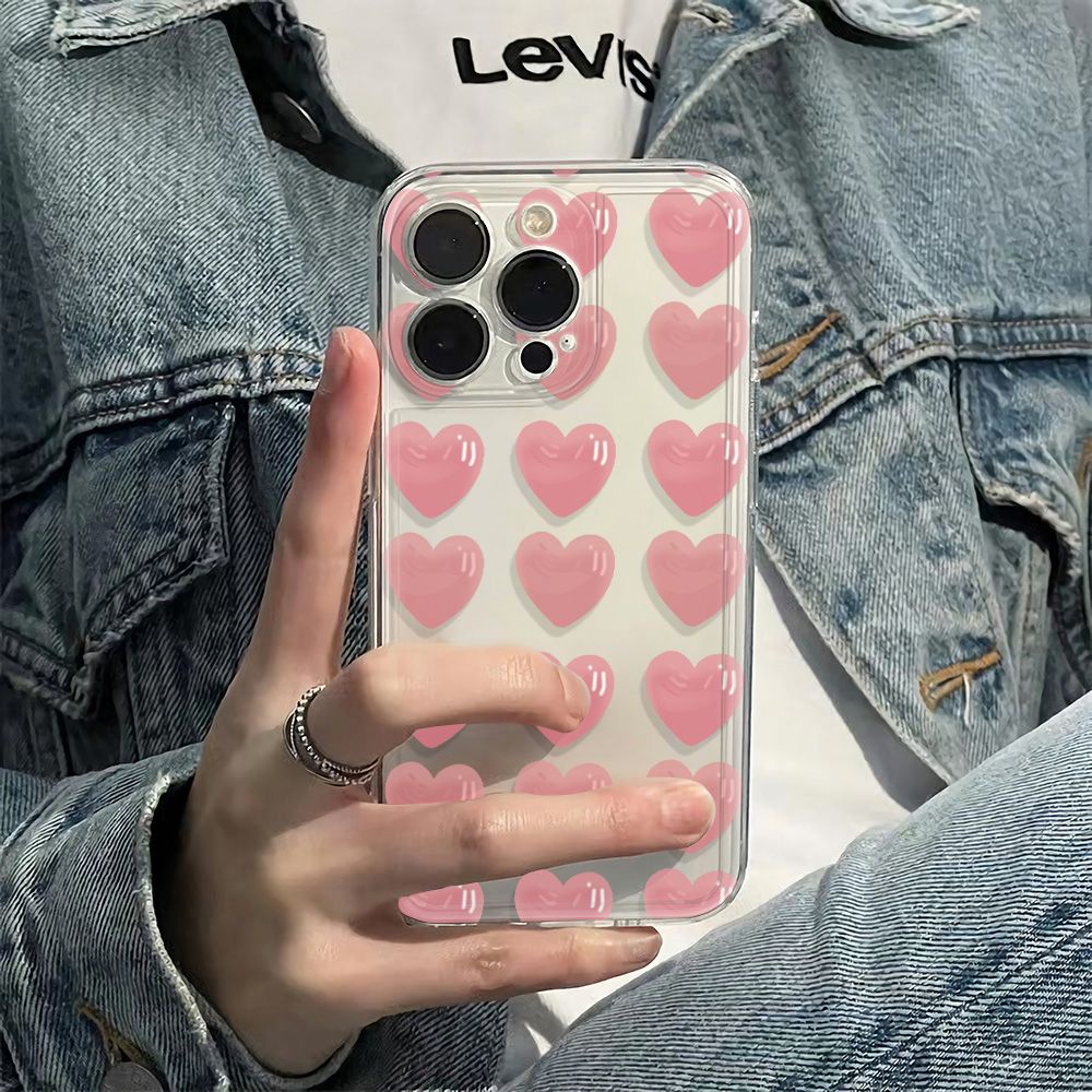 ✅Ốp Điện Thoại Mềm Chống Sốc Họa Tiết Trái Tim 1378 6In Cho Iphone 1114Pro 12 ZOAG