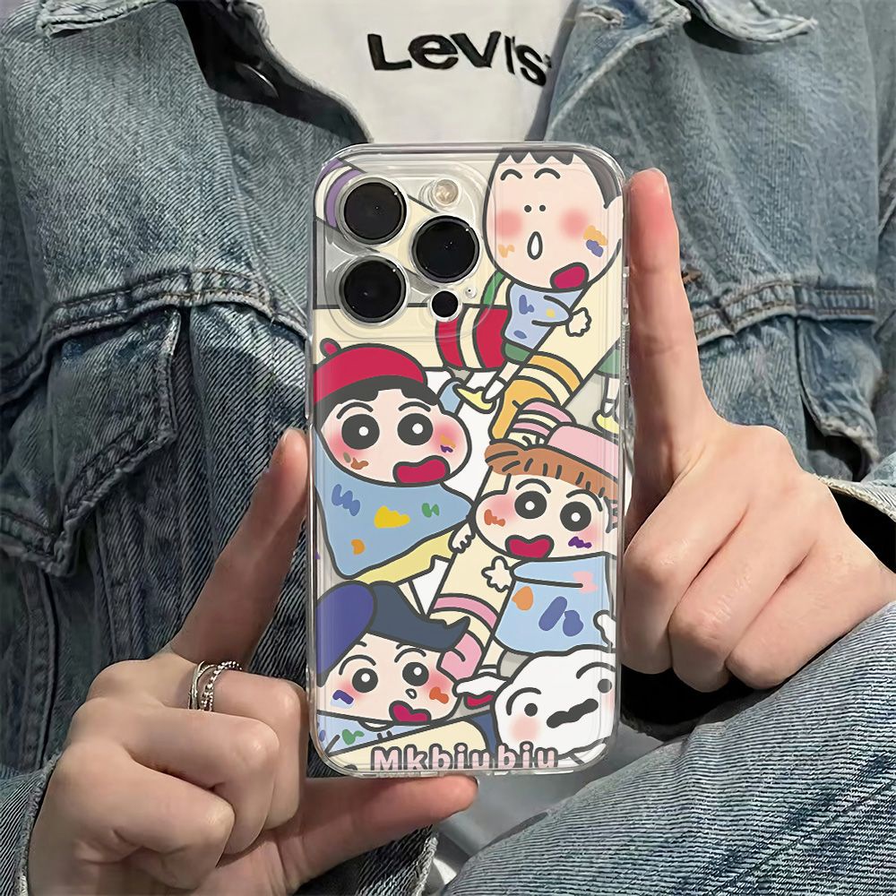 ✅Ốp Điện Thoại Mềm Chống Sốc In Hình Shin-Chan OHCV 11 + 1378 6In Đơn Giản Cho iPhone 14Pro 12