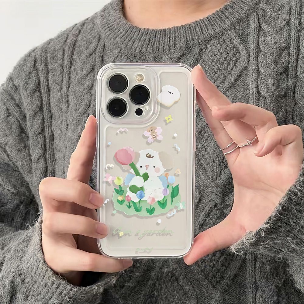 ✅Ốp Điện Thoại Dẻo Họa Tiết Chú Chó Dễ Thương Chống Sốc Cho iPhone1278 11 CY63 plus Nanhua 14pro Max136In