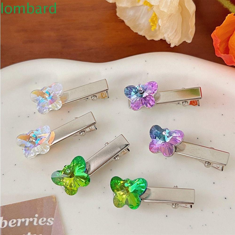 Kẹp Tóc Kim Loại Hình Trái Tim / Bướm Dễ Thương Cho Nữ