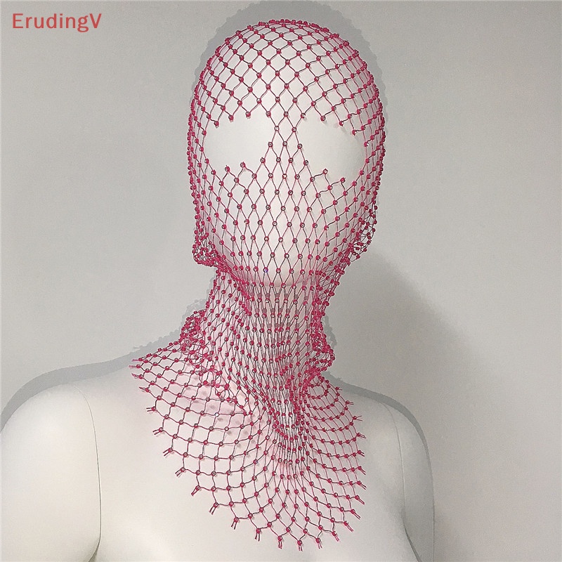 [ErudingV] Khăn Trùm Đầu Co Giãn Đính Kim Cương Giả Lấp Lánh Cho Nữ