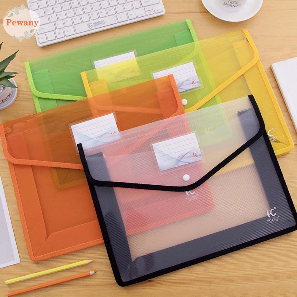 Túi Đựng Tài Liệu Khổ A4 / A5 Trong Suốt Chống Thấm Nước Tiện Dụng