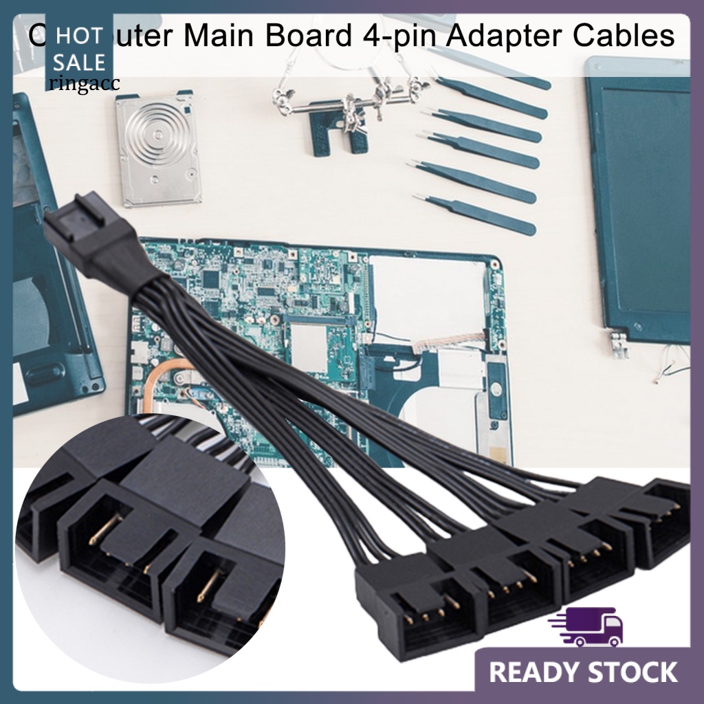 Rga Bộ 5 Dây Cáp Nối Dài Ổn Định Điện Mịn Màng Chống Nhiễu Chính 4-pin Bằng PVC Chất Lượng Cao Cho Văn Phòng