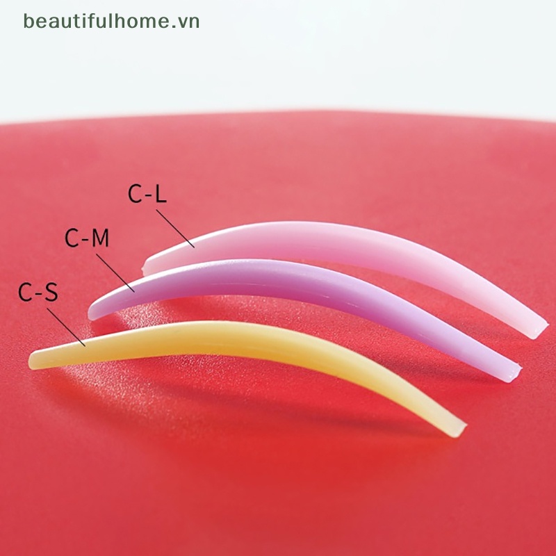 Bộ 8 Cặp Đệm Silicone Uốn Cong Lông Mi Nhiều Màu Tái Sử Dụng Được
