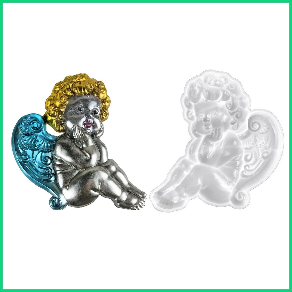 Khuôn Làm Bánh Bằng Silicone Chống Dính Hình Đôi Cánh Thiên Thần 3D Dễ Thương