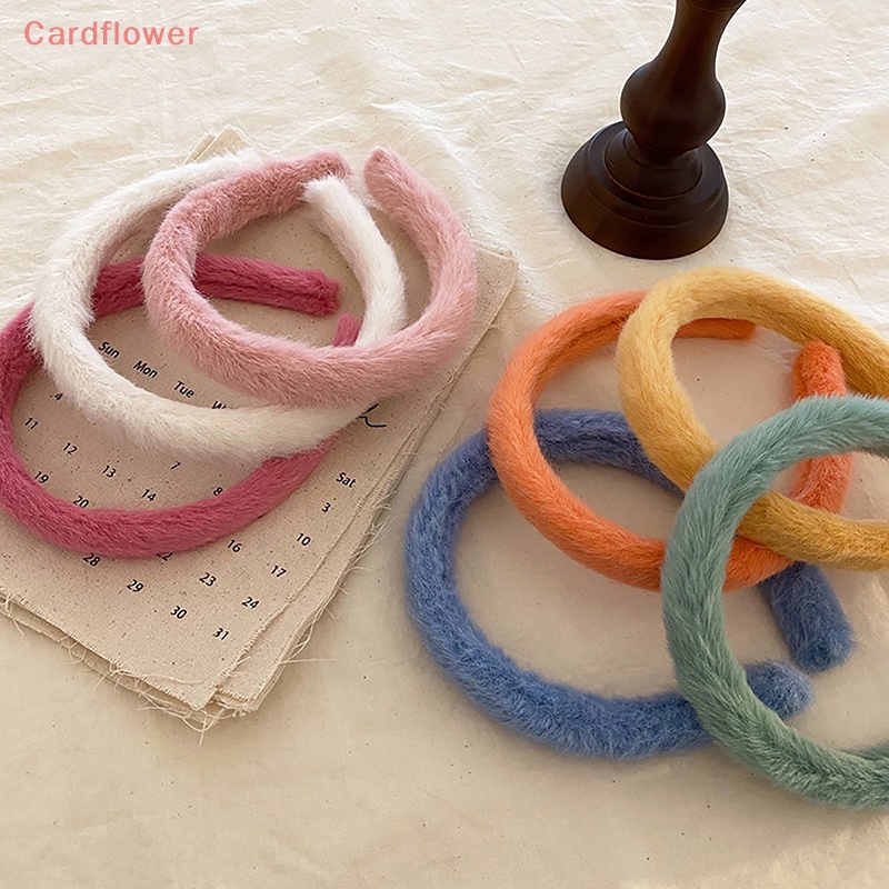 Băng Đô Cài Tóc Bằng Lông Thỏ Dày Dặn Ấm Áp Thời Trang Cho Nữ