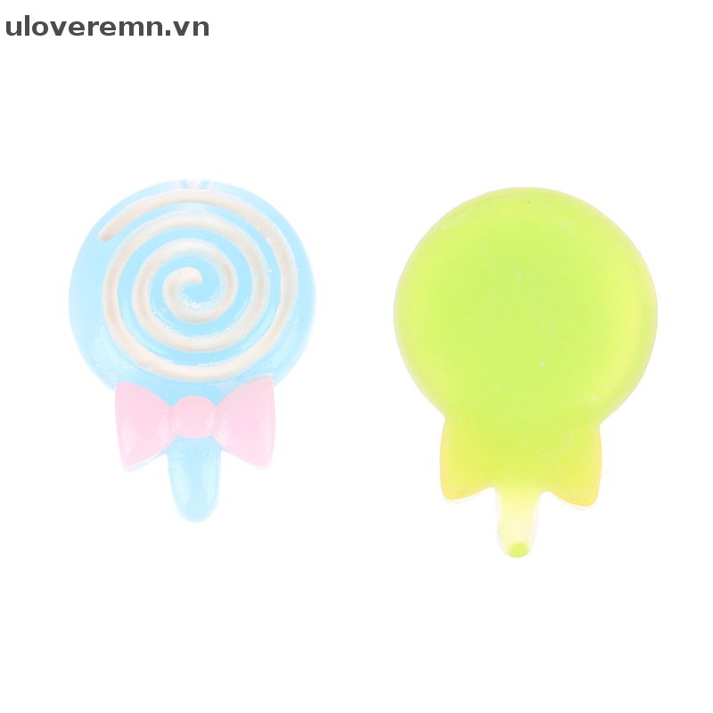 Set 10 Phụ Kiện Trang Trí Điện Thoại Hình Kẹo Bằng Nhựa Resin Diy