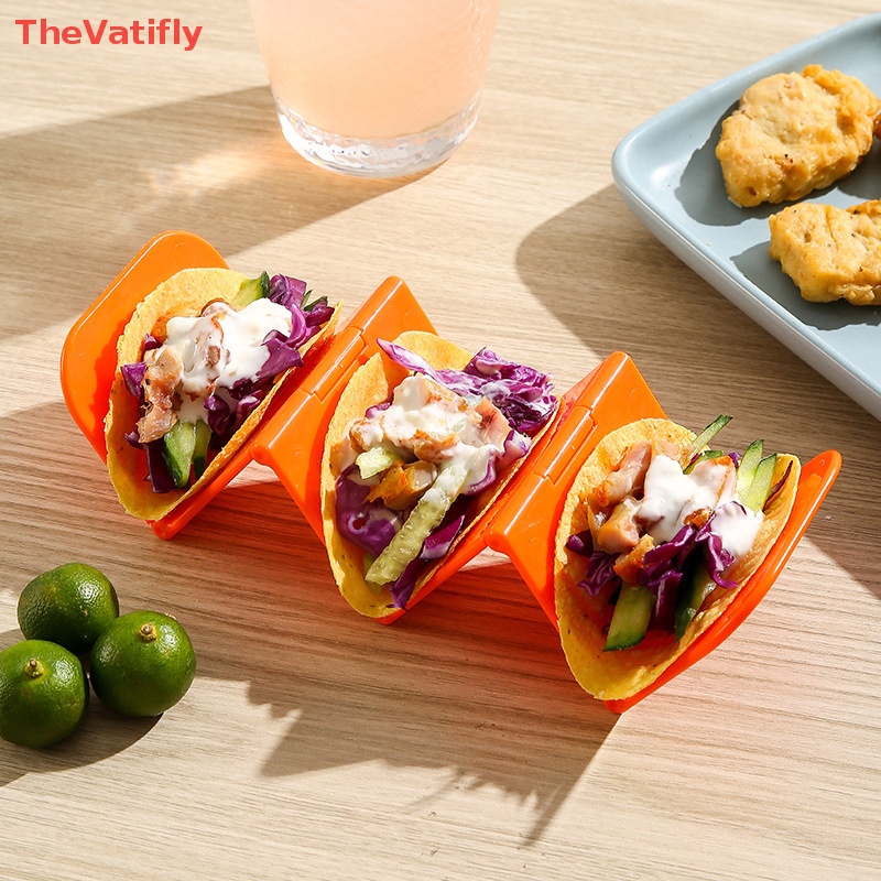 [Thevaly] Giá Đỡ Taco Khay Bánh Taco Hình Gợn Sóng Cho Bữa Tiệc HOT