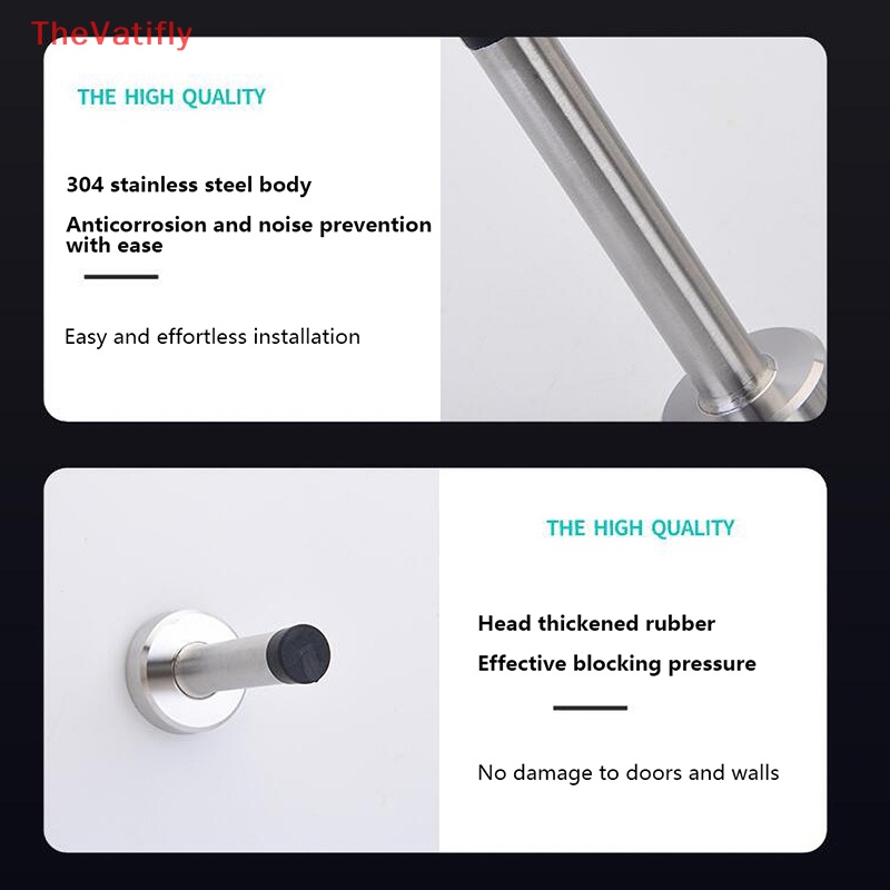 Giá Đỡ Chặn Cửa Nhà Tắm Bằng Cao Su Và Inox Chịu Được Sức Nặng Không Cần Khoan