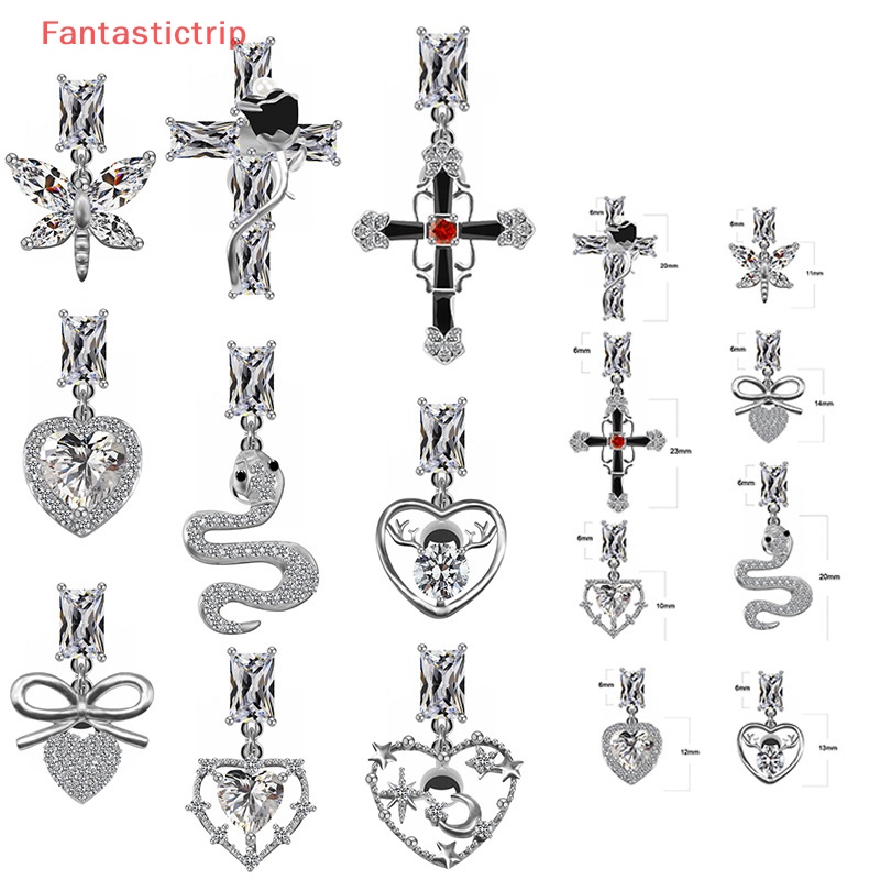 [Fantastictrip] Khuyên Rốn Hình Rắn / Trái Tim / Nơ Bằng Thép Không Gỉ Thời Trang Đẹp Mắt Mới