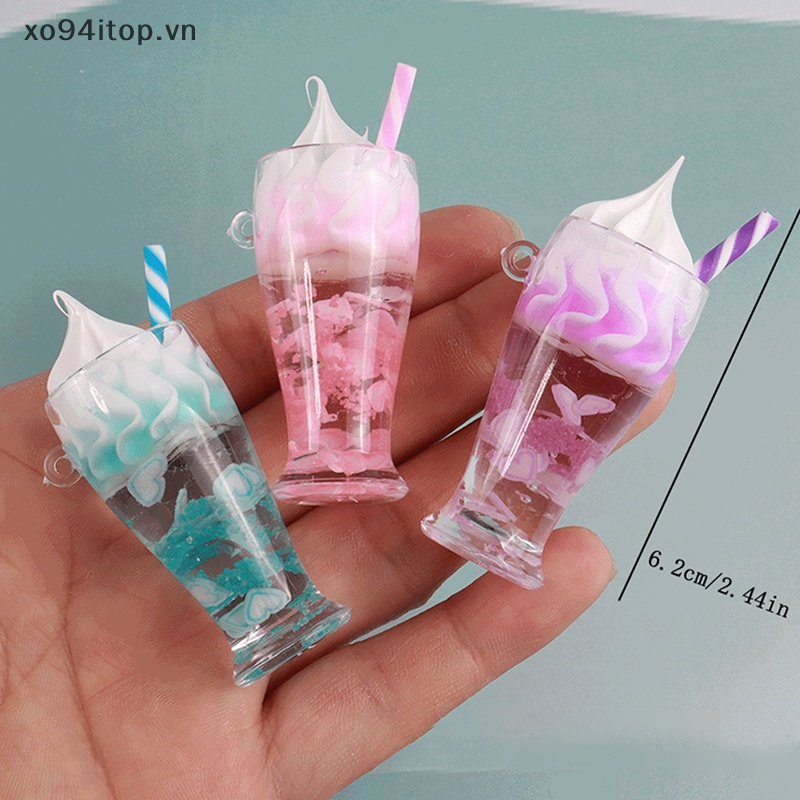 Xoitop Đồ trang trí Lọ Kem Dạ Quang Mini Bằng Nhựa Resin Trang Trí Tiểu Cảnh