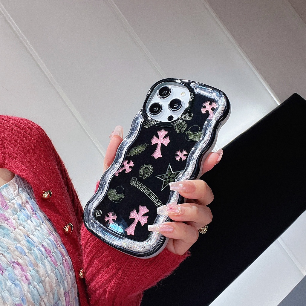 Ốp Điện Thoại TPU Mềm Trong Suốt Phối Kim Tuyến Nước Thời Trang Cho iPhone 12 13 14 Pro Max