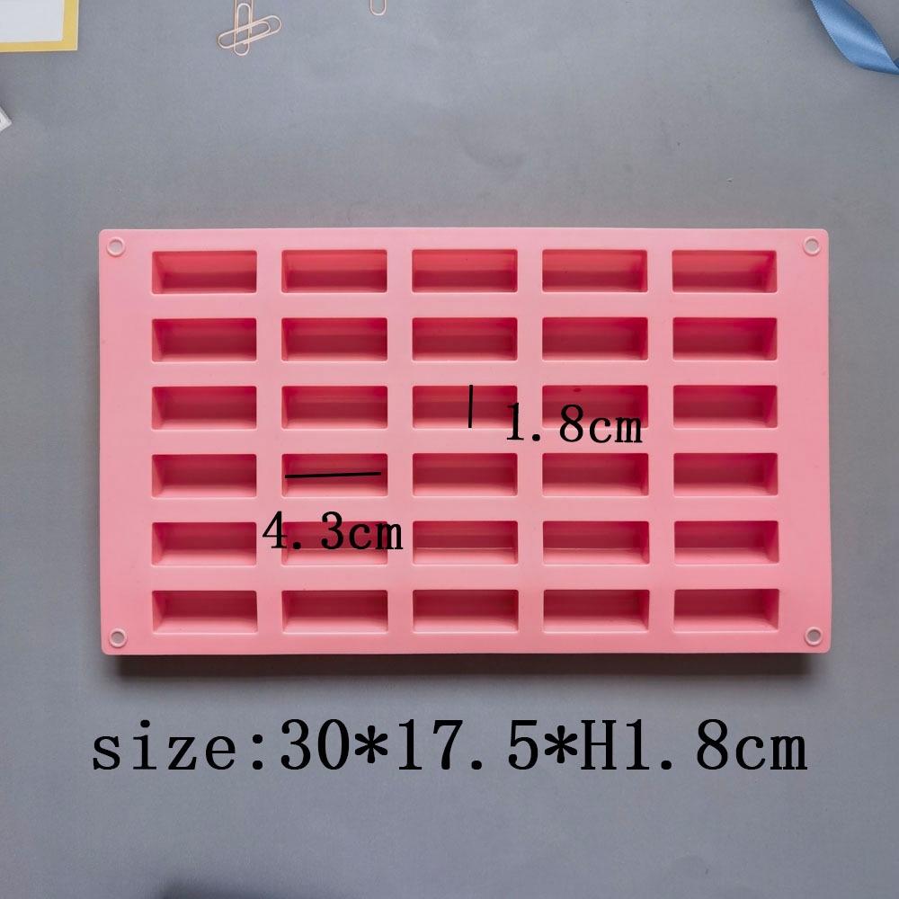 Khuôn Silicone 30 Ngăn Hình Trụ Dài Làm Bánh Kẹo / Xà Phòng / Đá Viên DIY