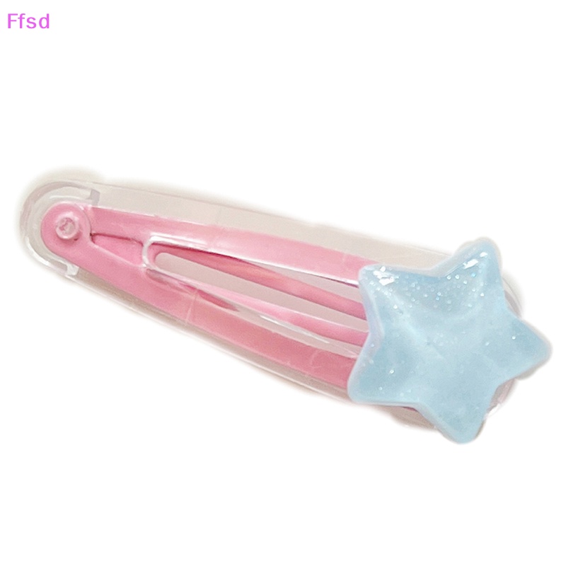 {Ffsd} Kẹp Tóc Mái Ngôi Sao Lấp Lánh Màu Kẹo Ngọt Ngào Vintage Cho Nữ * Hàng Bán Chạy