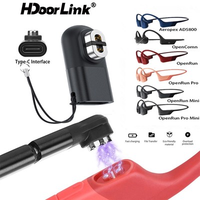 Bộ sạc USB C HDOORLINK kèm dây đeo thích hợp cho tai nghe Aeropex AS800 / OpenComm / OpenRun