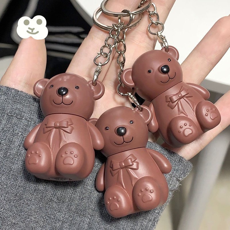 Son Môi MAGIC CASA Bền Màu Thiết Kế Móc Khóa Hình Gấu Nâu Xinh Xắn