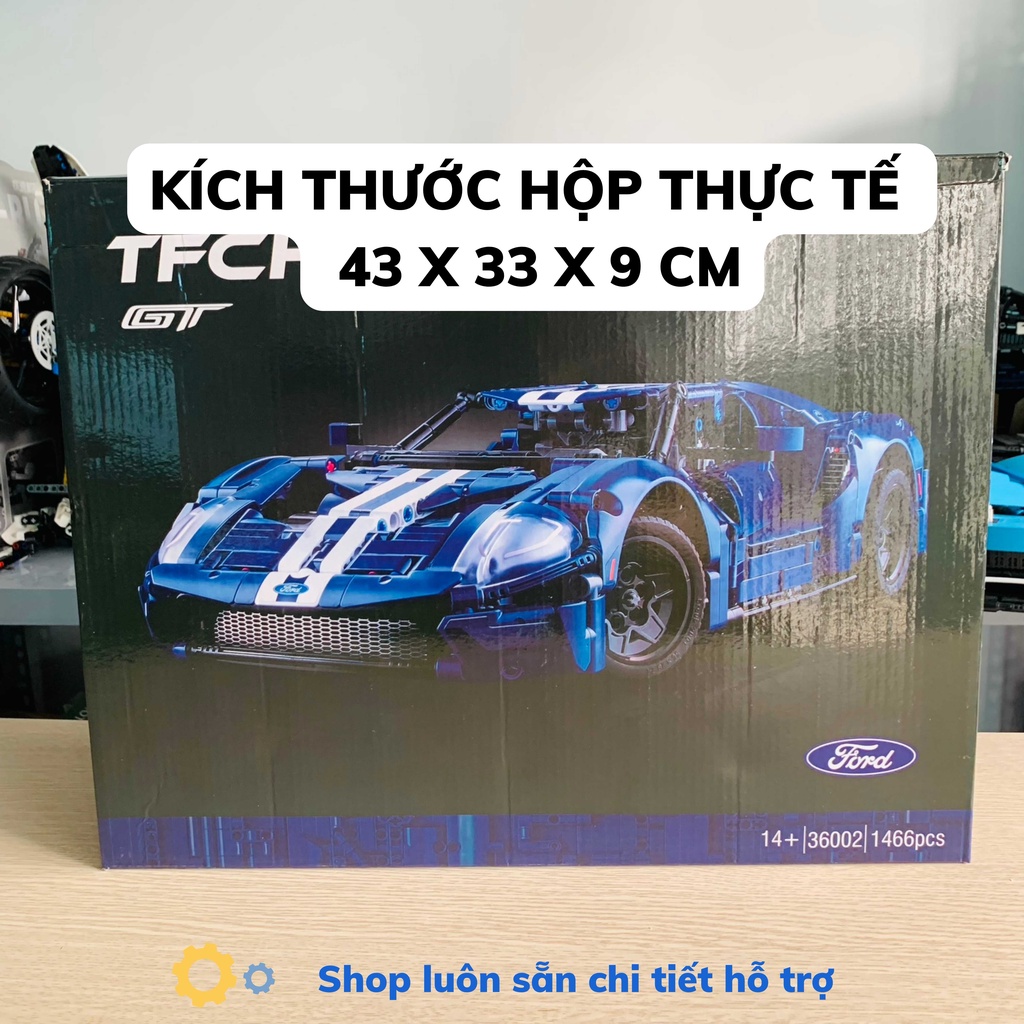 Mô hình lắp ráp siêu xe technic nonlego Ford GT Blue SKU 42154 tỉ lệ mô hình 1:10 1466 chi tiết cung cấp bởi AnhStank