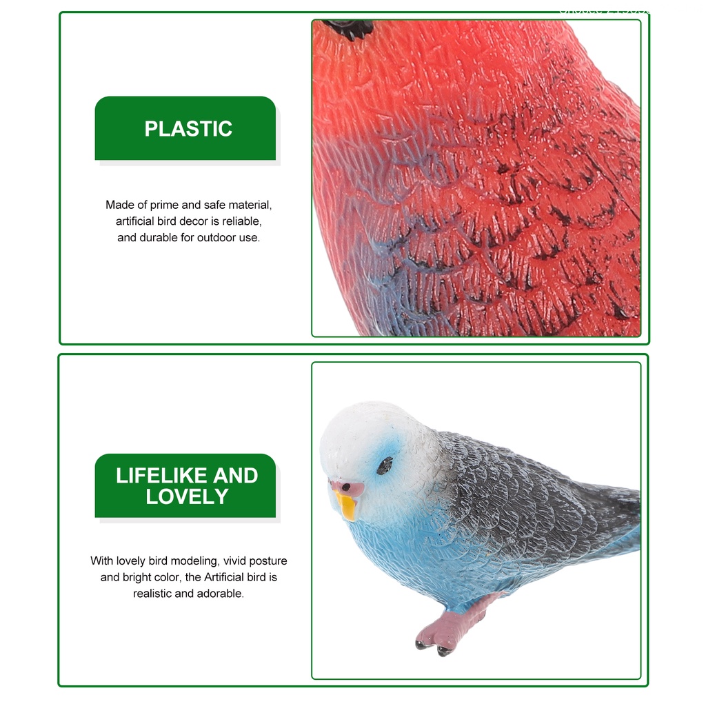 Set 4 Mô Hình Chim Gầm Hạt Mini Trang Trí Nhà Cửa