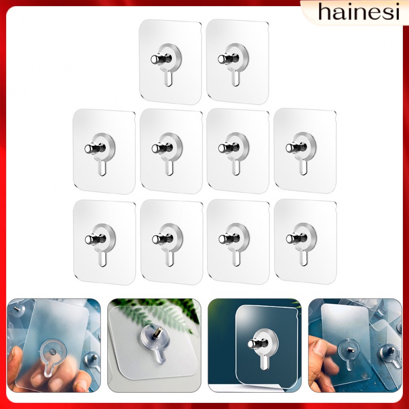 Set 10 Móc Treo Đồ Dán Tường Không Để Lại Dấu Vết