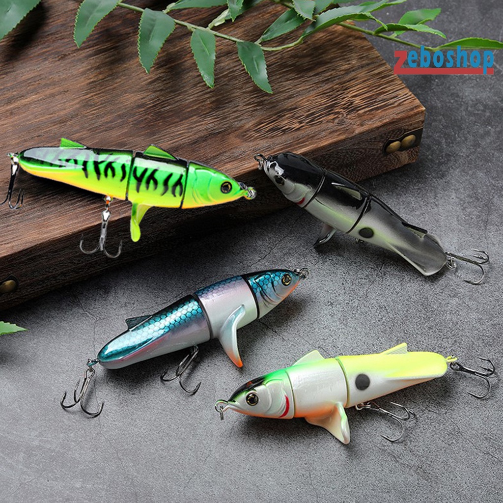 Mồi Câu Cá Nổi 3 Khúc 11cm / 24g Bằng Nhựa Cứng Có Thể Xoay Được