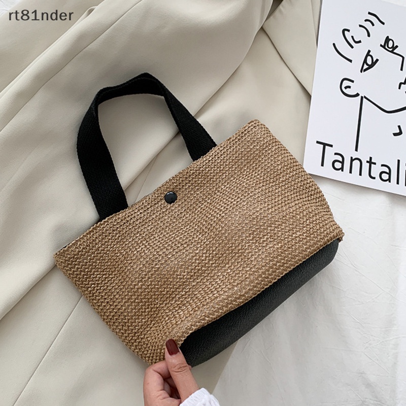 Túi Rơm Dệt Đeo Vai / Xách Tay Thời Trang Cổ Điển Cho Nữ