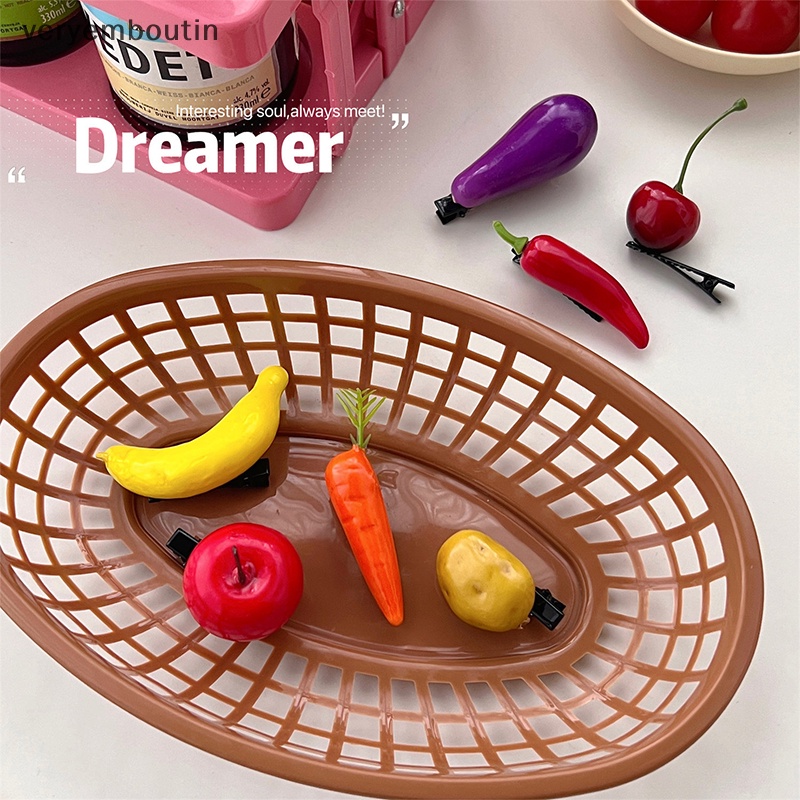 Kẹp Tóc Nhỏ Hình Trái Cây Và Rau Củ Dễ Thương Cho Bé Gái