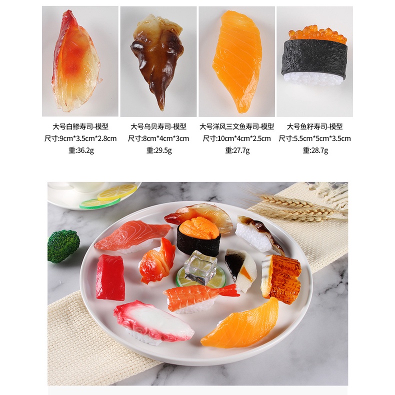Mô Hình Cơm Nắm Sushi Cá Hồi Nhật Bản Dùng Trang Trí