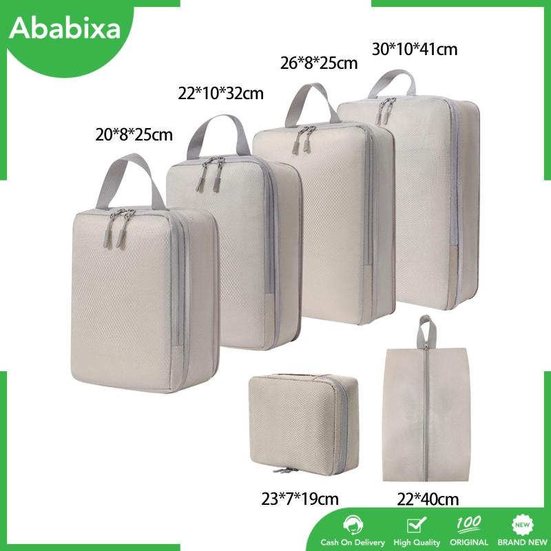 [Ababixa] Set 6 Túi Nén Đựng Đồ Dùng Cá Nhân Mang Đi Du Lịch Thoáng Khí