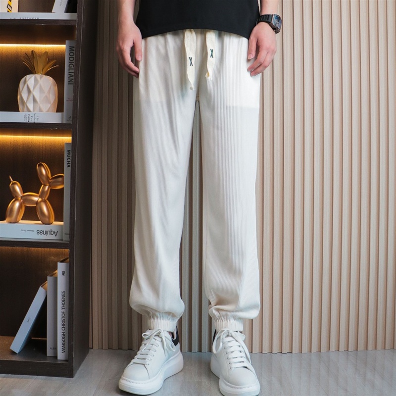 Laixi Preferred Quần Thể Thao Vải Lụa Lạnh Nhanh Khô Độ Co Giãn Cao Phong Cách Mới Mùa Hè Thu Sớm