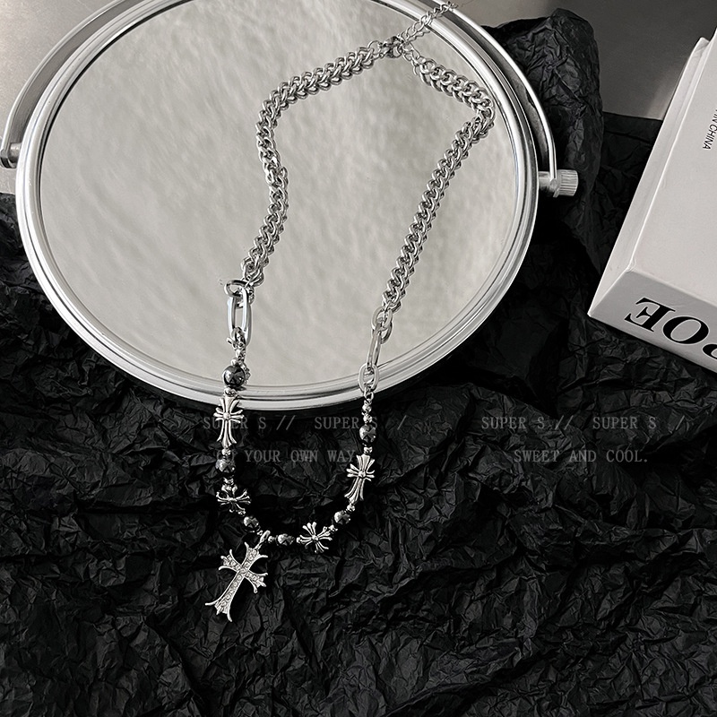 Vòng cổ Bằng Thép Titan Cao Cấp Phong Cách Hip Hop Thời Trang Cho Nam Và Nữ