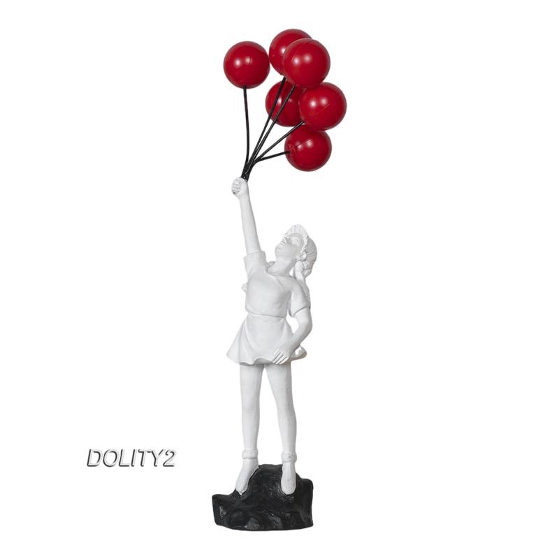 [Dolity2] Tượng Cô Gái Bằng Nhựa Resin Thủ Công Trang Trí Phòng / Kệ Sách