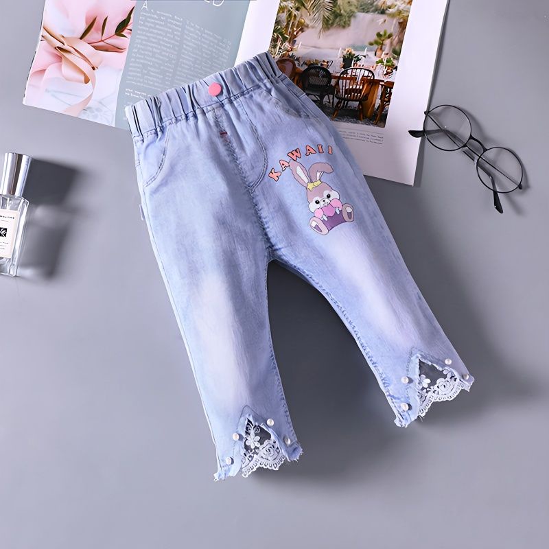 Quần Short Denim Phong Cách Mới Mùa Hè 2023 Cho Bé Gái BO1I