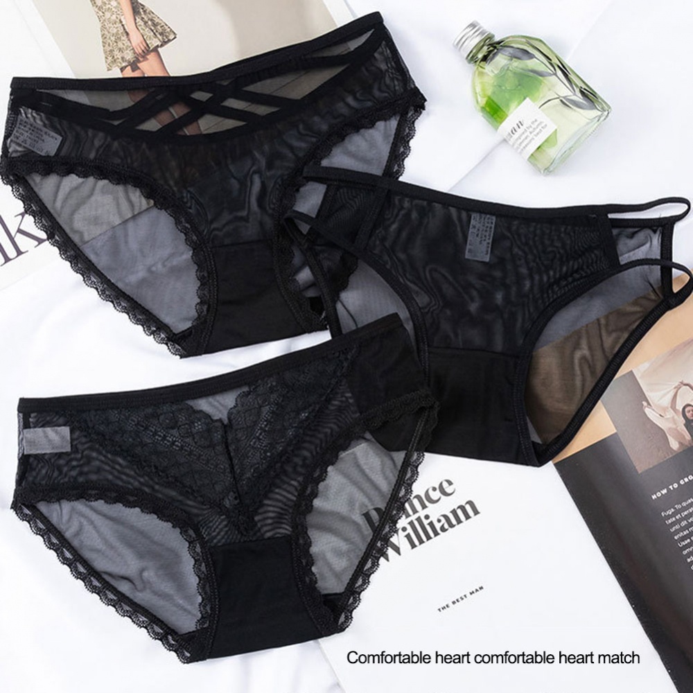 Quần Lót Ren Hoa Lưng Cao Thiết Kế Quyến Rũ Mềm Mại Cho Phái Nữ