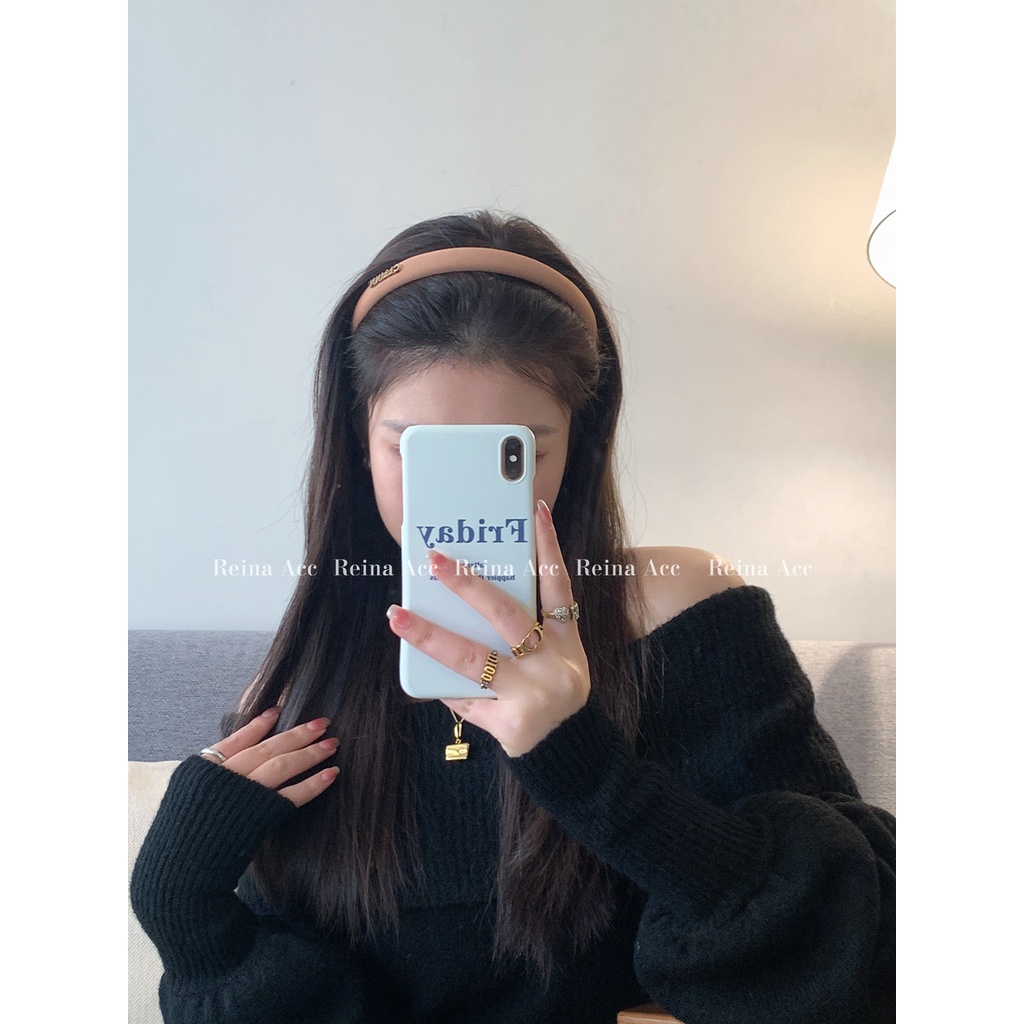 Băng Đô In Chữ Thời Trang Nữ Tính