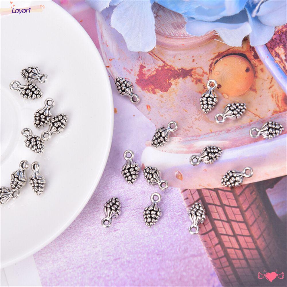 Set 1 / 100 Mặt Vòng cổ Hình Quả Thông Bằng Sắt 13mm