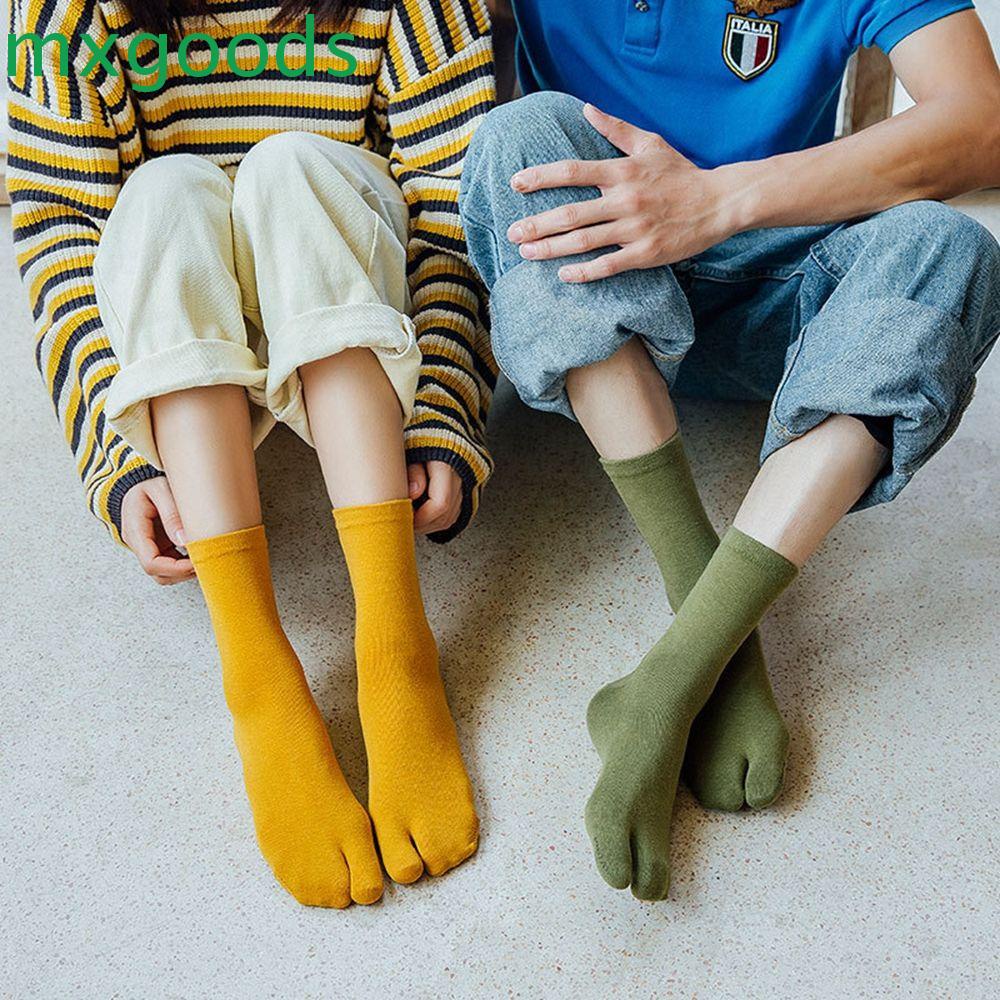 Vớ Cotton Hai Ngón Màu Sắc Kẹo Ngọt Thiết Kế Đơn Giản Thoáng Khí Cho Nữ