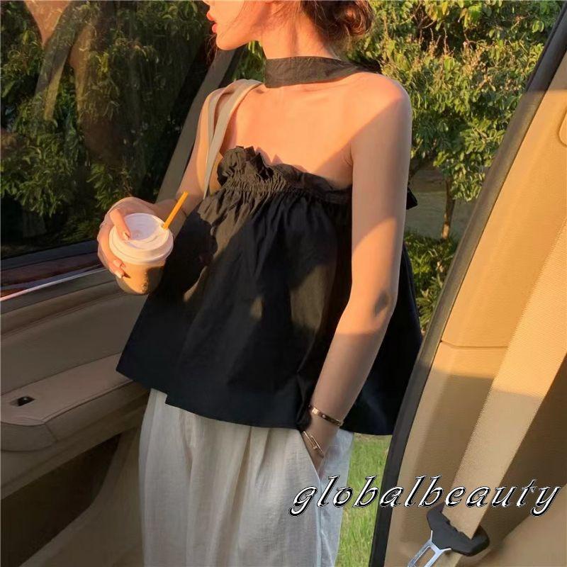 Áo Kiểu Trễ Vai Màu Sắc Thời Trang Mùa Hè Cho Nữ