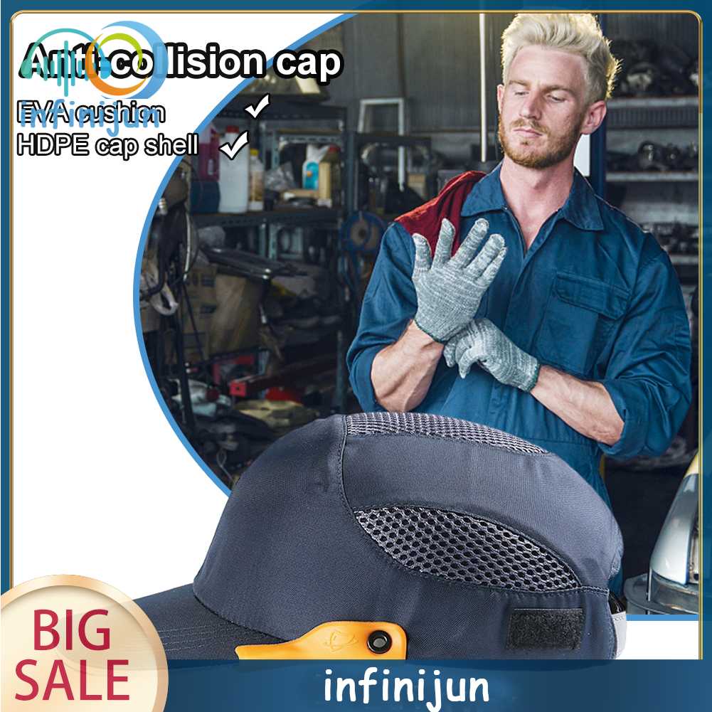 Mũ Lưỡi Trai Kẻ Sọc Phản Quang Siêu Nhẹ Chống Va Chạm